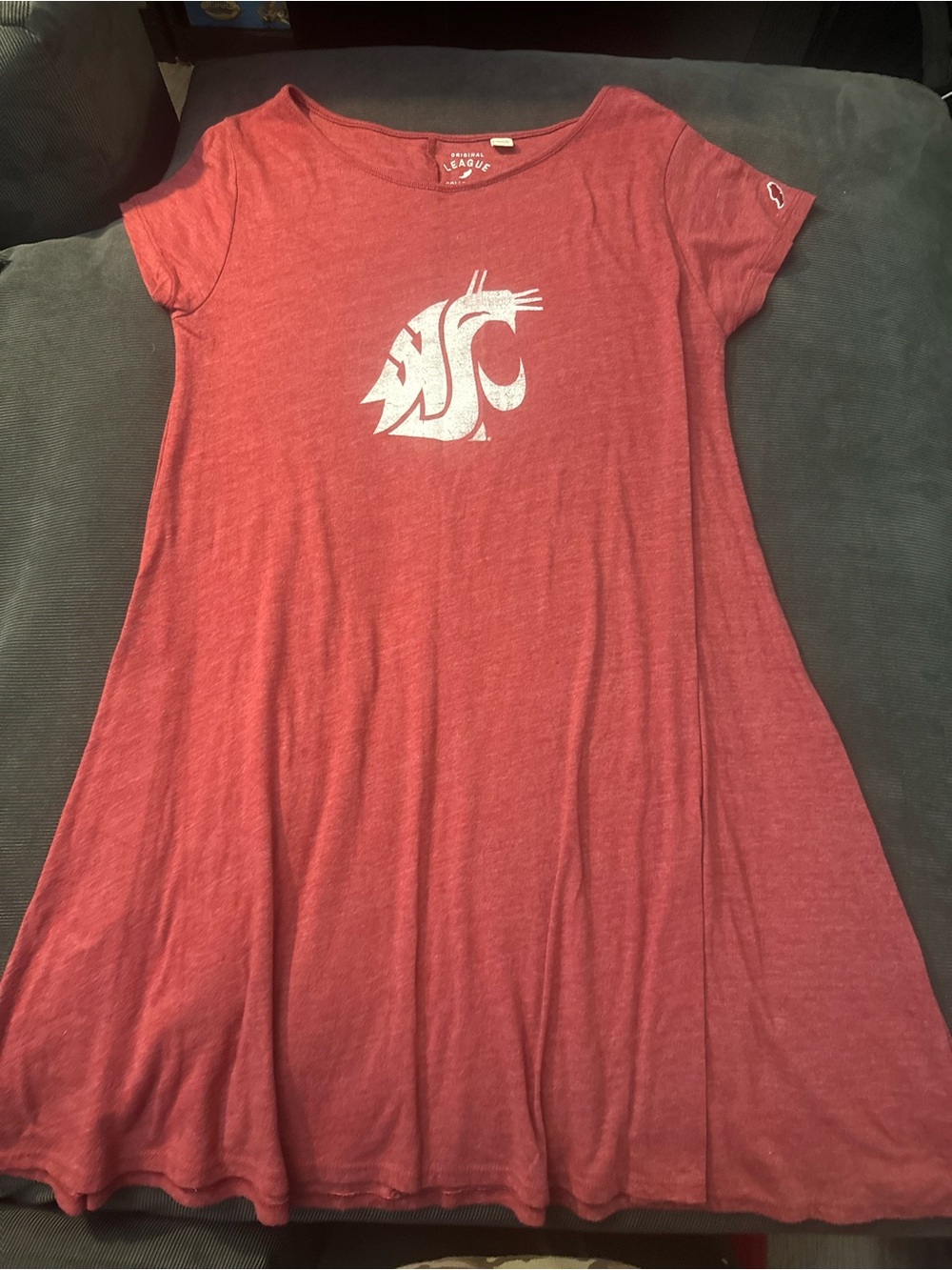 League Red Swing Dress with White Team Logo